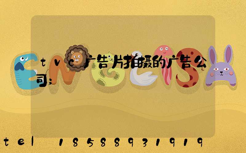 tvc广告片拍摄的广告公司
