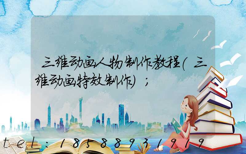 三维动画人物制作教程(三维动画特效制作)