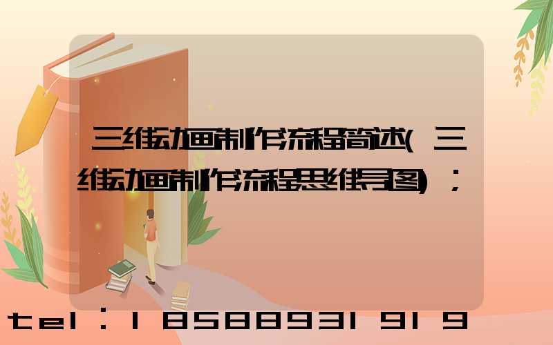 三维动画制作流程简述(三维动画制作流程思维导图)
