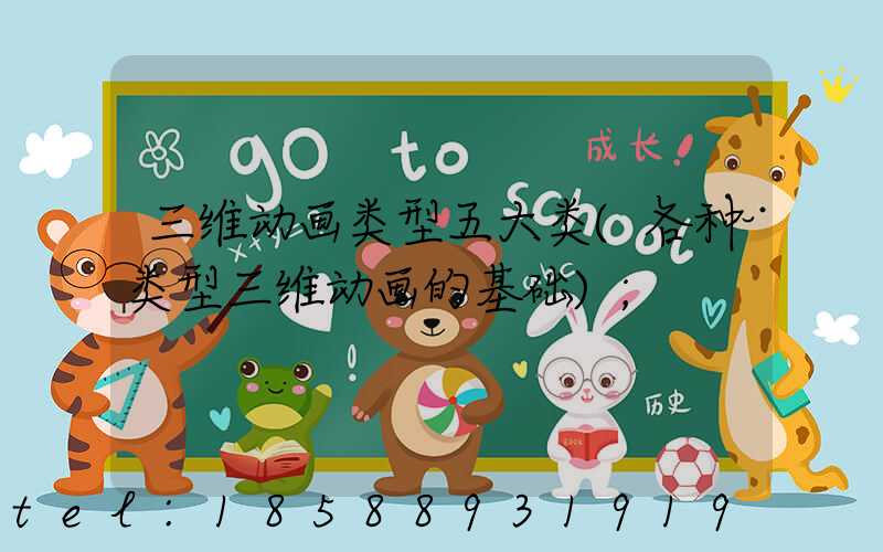 三维动画类型五大类(各种类型三维动画的基础)