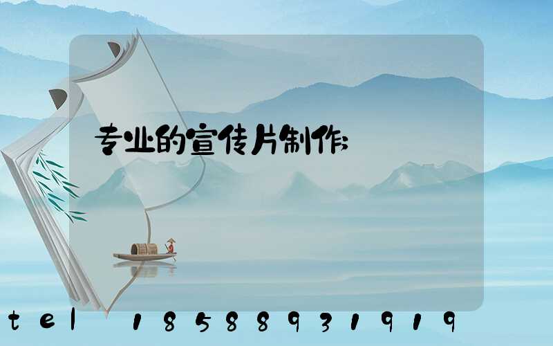 专业的宣传片制作