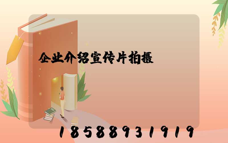 企业介绍宣传片拍摄
