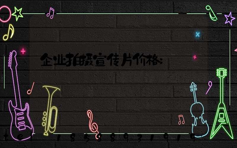 企业拍摄宣传片价格