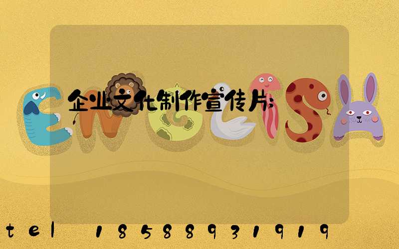企业文化制作宣传片