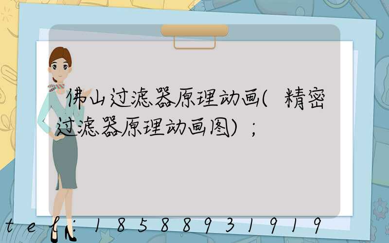 佛山过滤器原理动画(精密过滤器原理动画图)