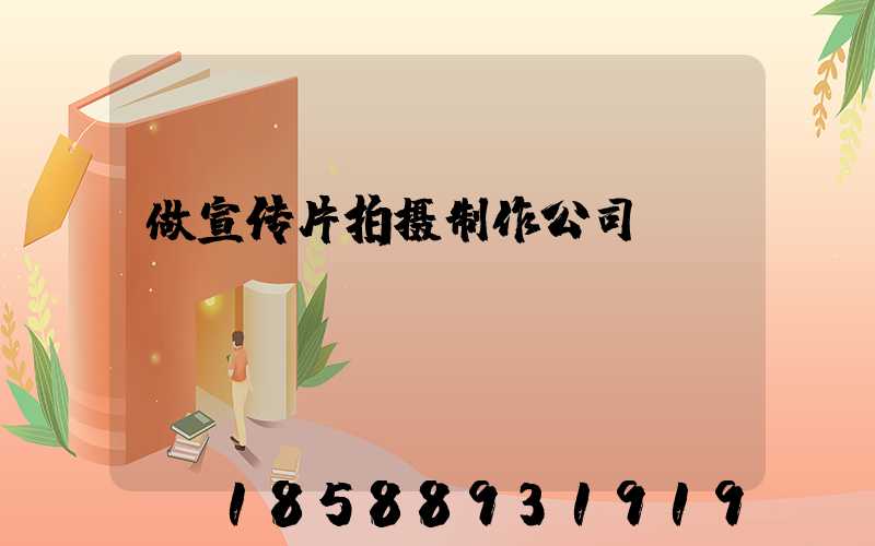 做宣传片拍摄制作公司