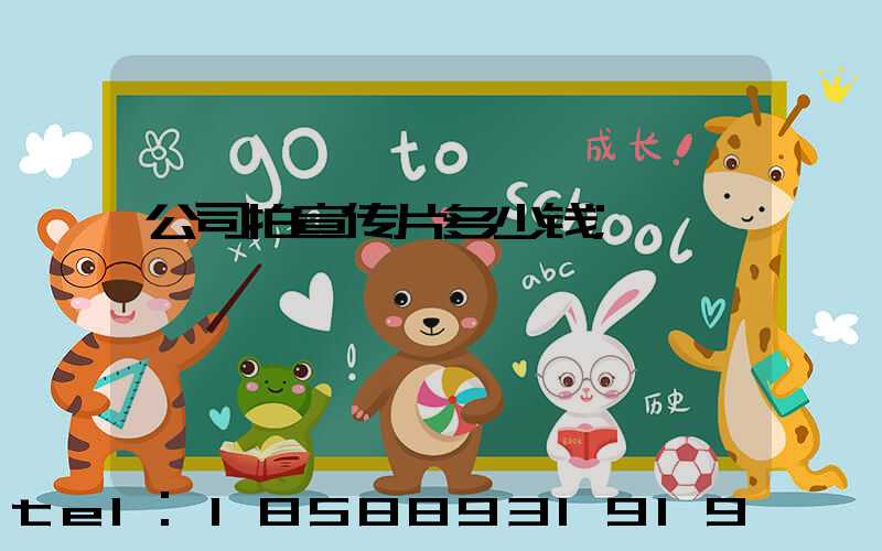 公司拍宣传片多少钱