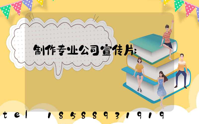 制作专业公司宣传片