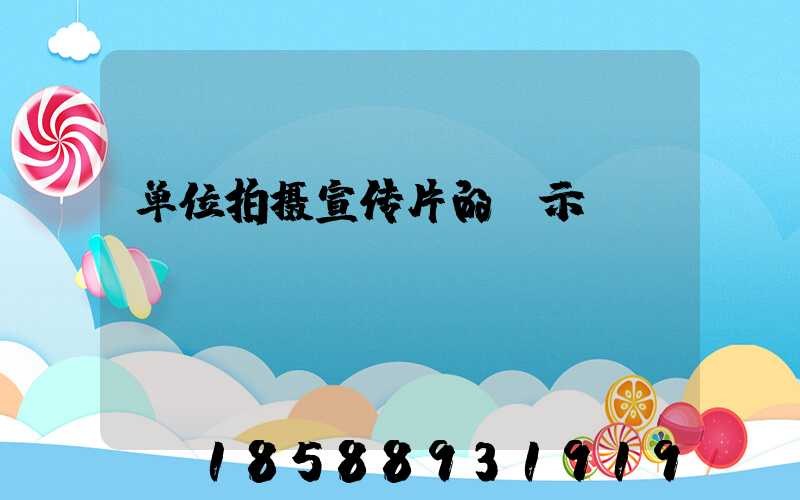 单位拍摄宣传片的请示