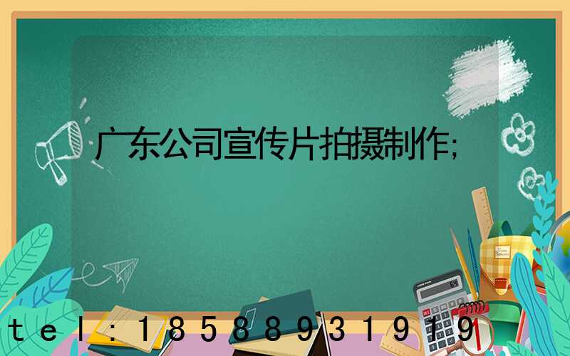 广东公司宣传片拍摄制作