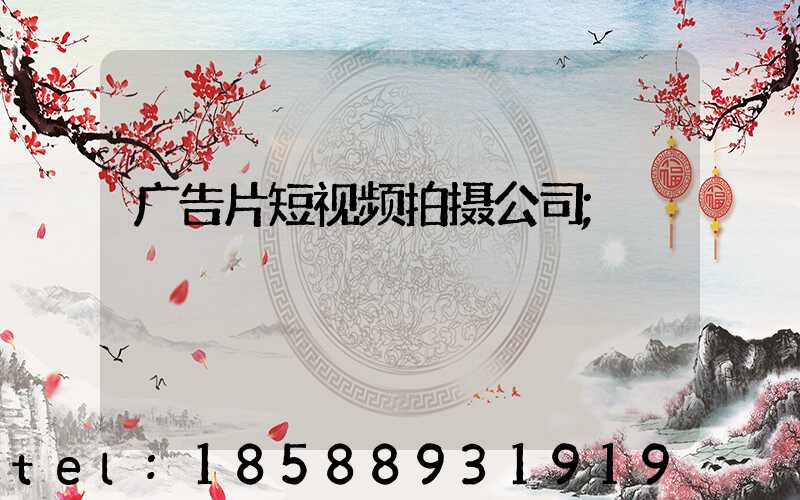 广告片短视频拍摄公司