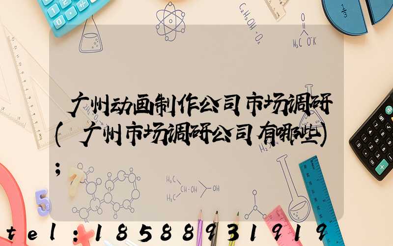 广州动画制作公司市场调研(广州市场调研公司有哪些)