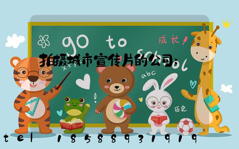 拍摄城市宣传片的公司
