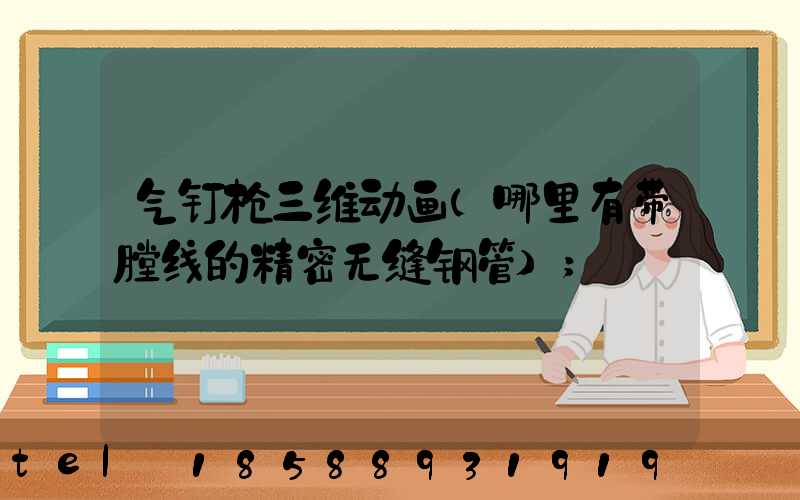 气钉枪三维动画(哪里有带膛线的精密无缝钢管)