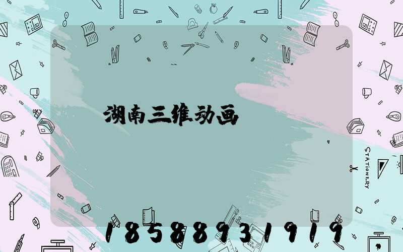 湖南三维动画