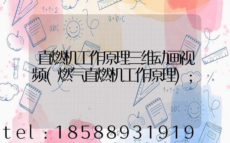直燃机工作原理三维动画视频(燃气直燃机工作原理)